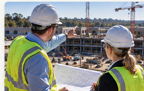 Australian construction leadership on site